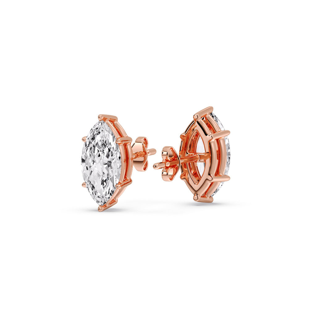 Marquise Diamond 6 Prong Stud Earrings