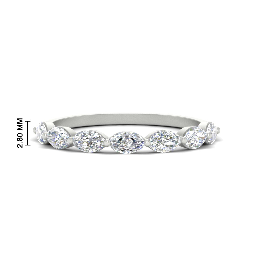 7 Stone Marquise East West 1 Carat Band