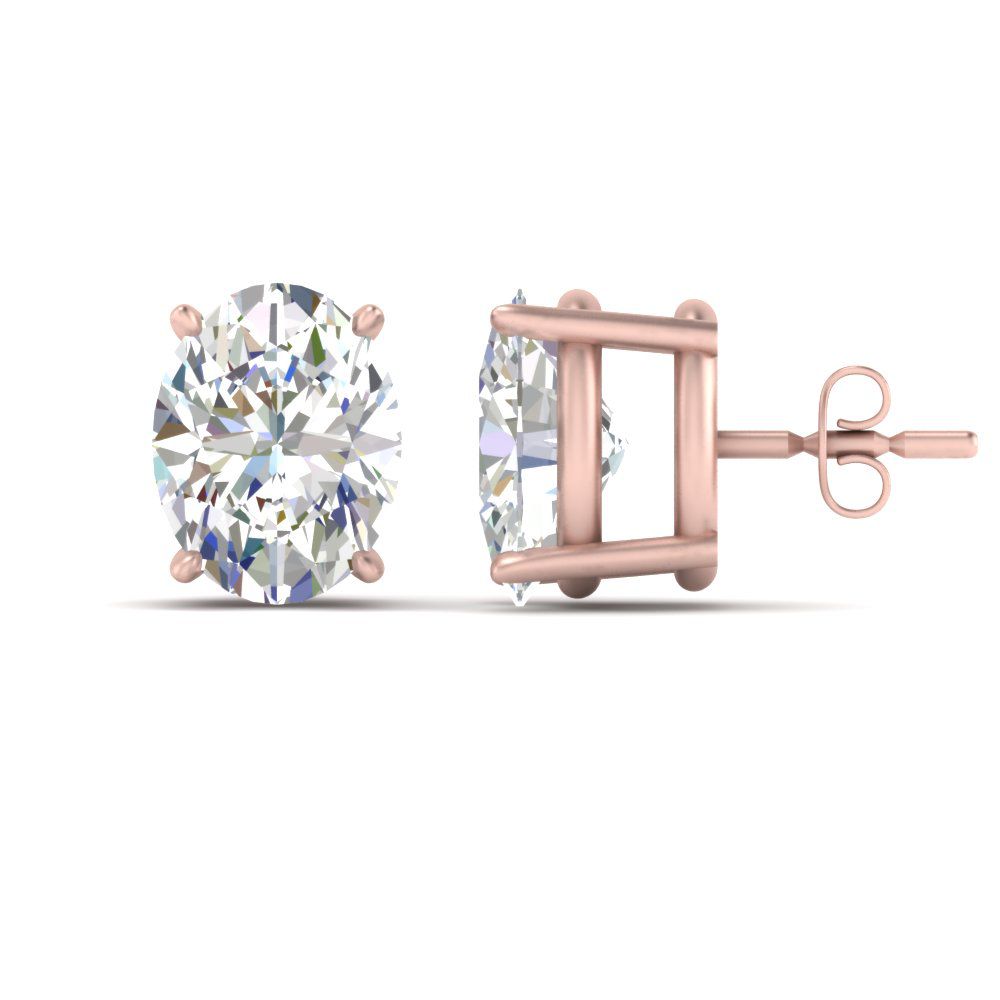 Stud Earring Basket Oval Shaped