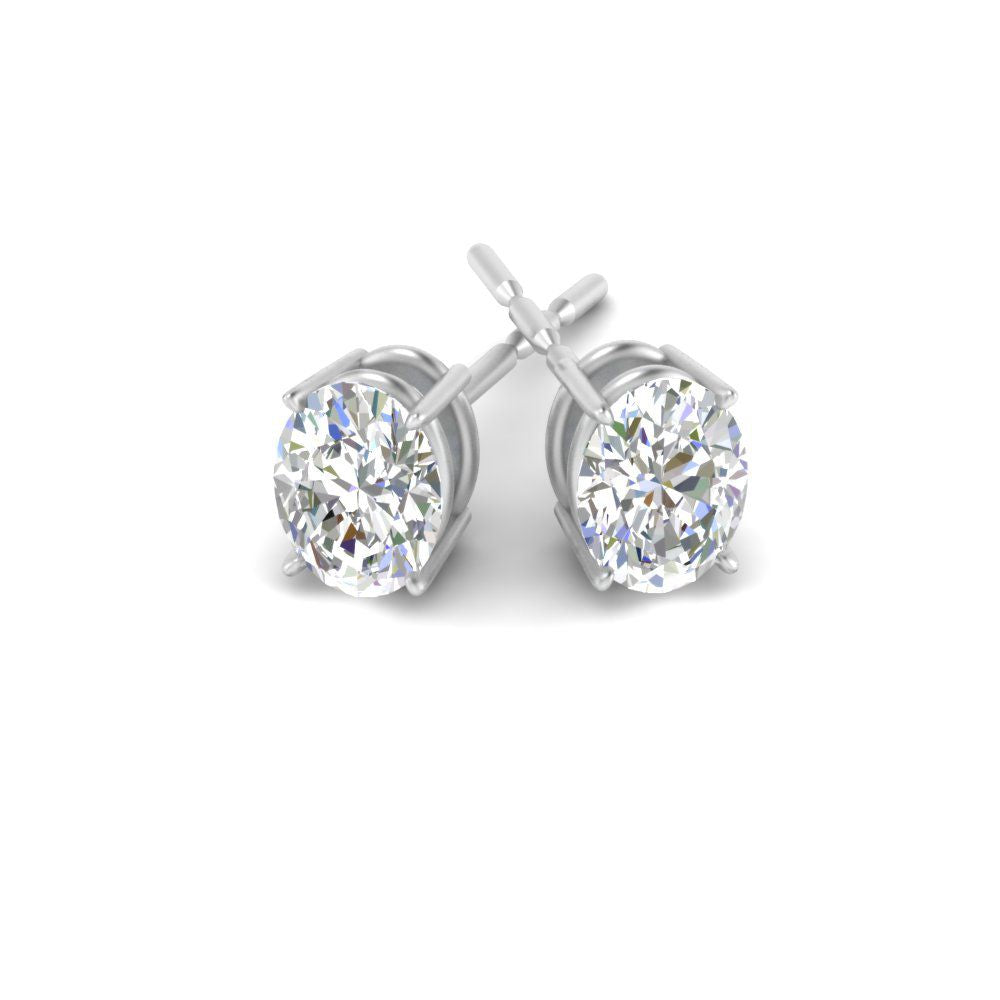 Stud Earring Basket Oval Shaped