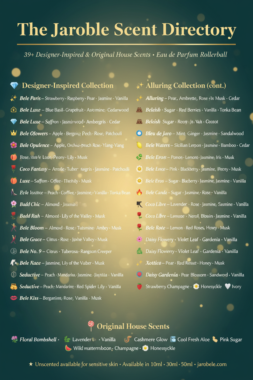 Jarobele Rollerball Scent Directory