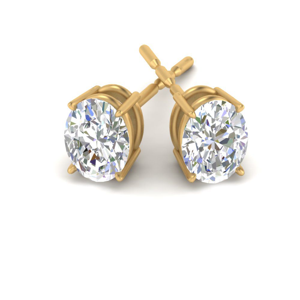 Stud Earring Basket Oval Shaped