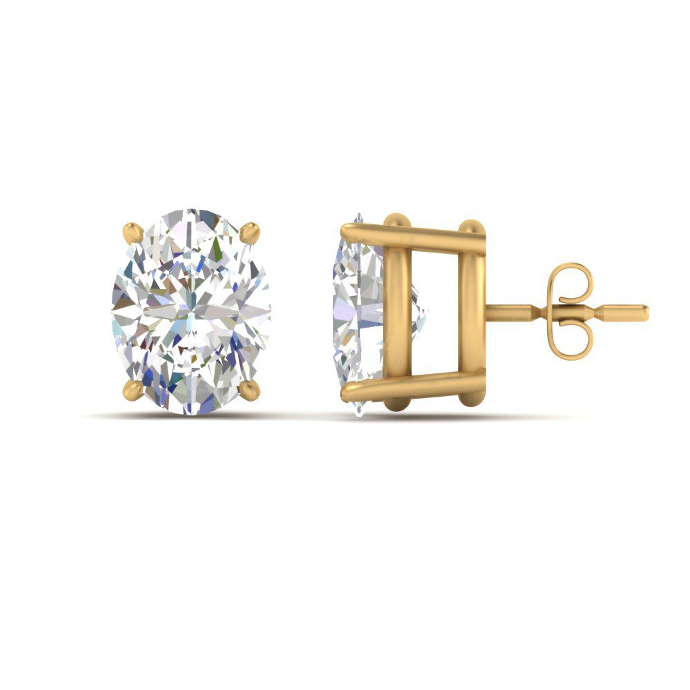 Stud Earring Basket Oval Shaped